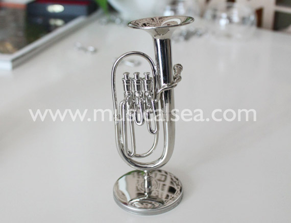 Miniature Golden Tuba Musical Instrument